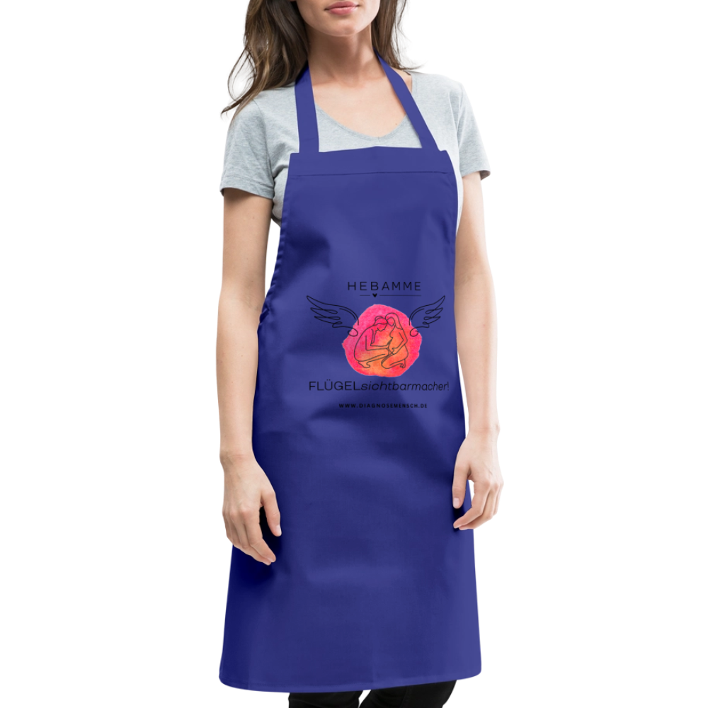 Kochschürze "Hebamme" - Best Buddy - Royalblau