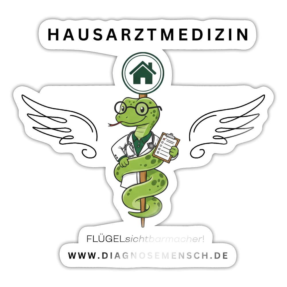 Sticker "Hausarztmedizin" - FLÜEGLsichtbarmacher - Weiß glänzend