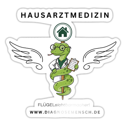 Sticker "Hausarztmedizin" - FLÜEGLsichtbarmacher - Weiß glänzend