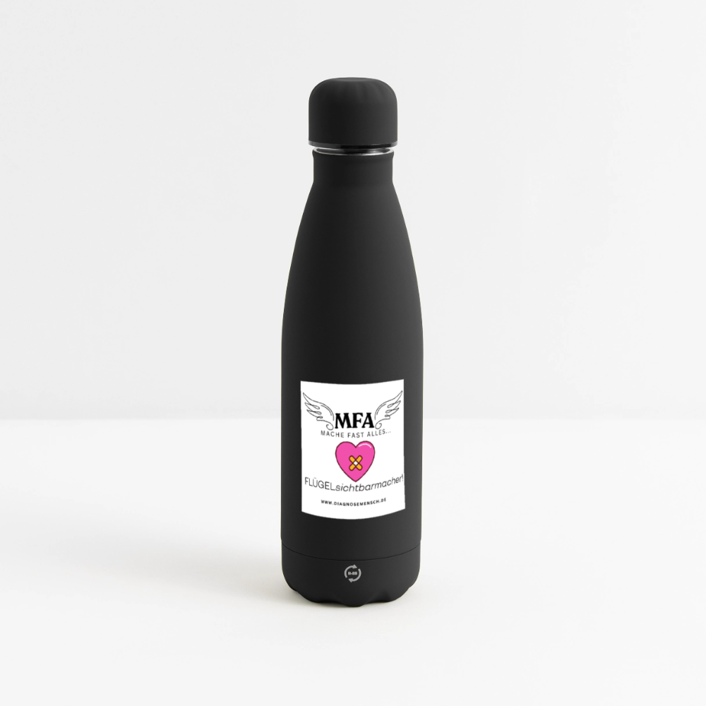 SOFT TOUCH Thermosflasche 500 ml "MFA Herzpflaster" - Best Buddy - Schwarz