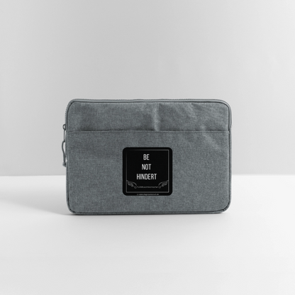 Laptoptasche 15" "BE NOT HINDERT" - FLÜGELsichtbarmacher - Grau meliert
