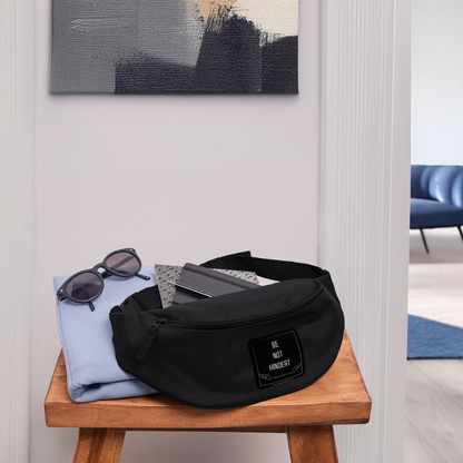 Gürteltasche "BE NOT HINDERT" - FLÜGELsichtbarmacher - Schwarz