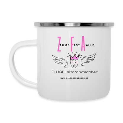 Emaille-Tasse "ZFA" - Best Buddy - Weiß