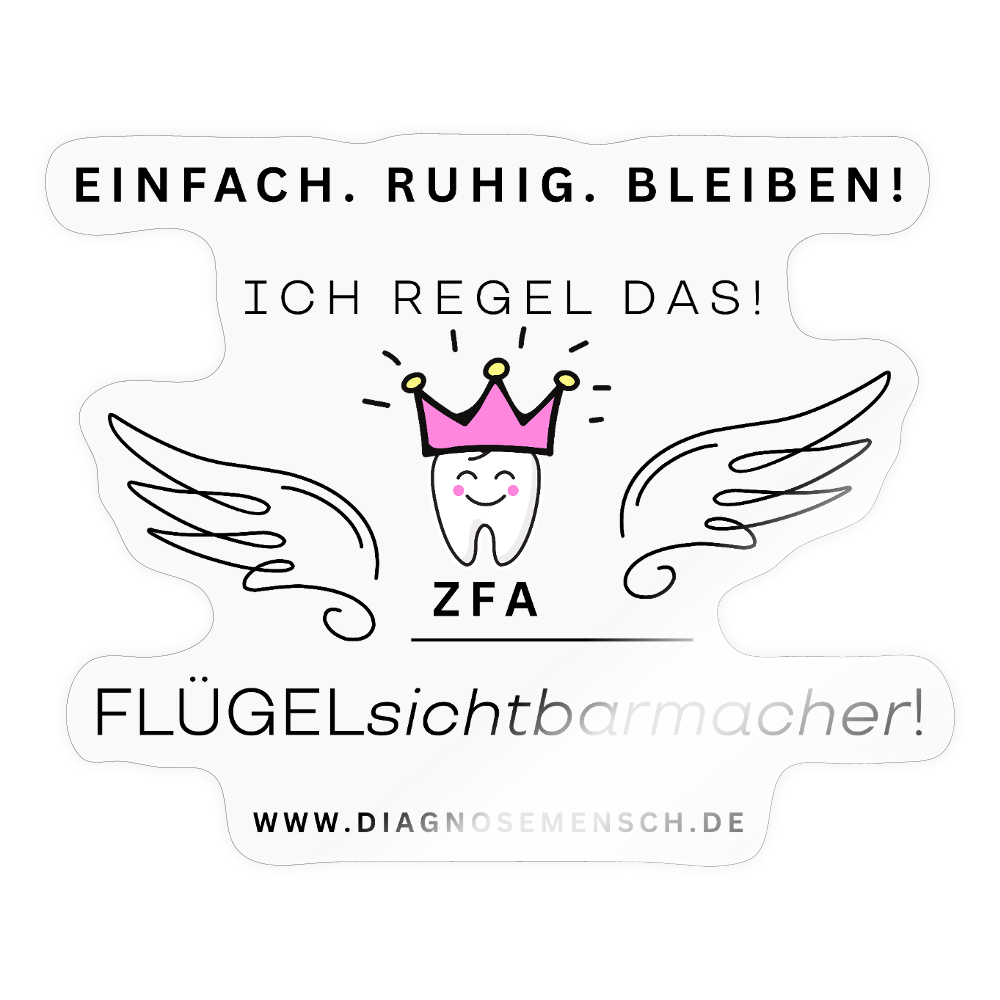 Sticker "ZFA - Zahnmedizinische Assistentin" - Best Buddy - Transparent glänzend