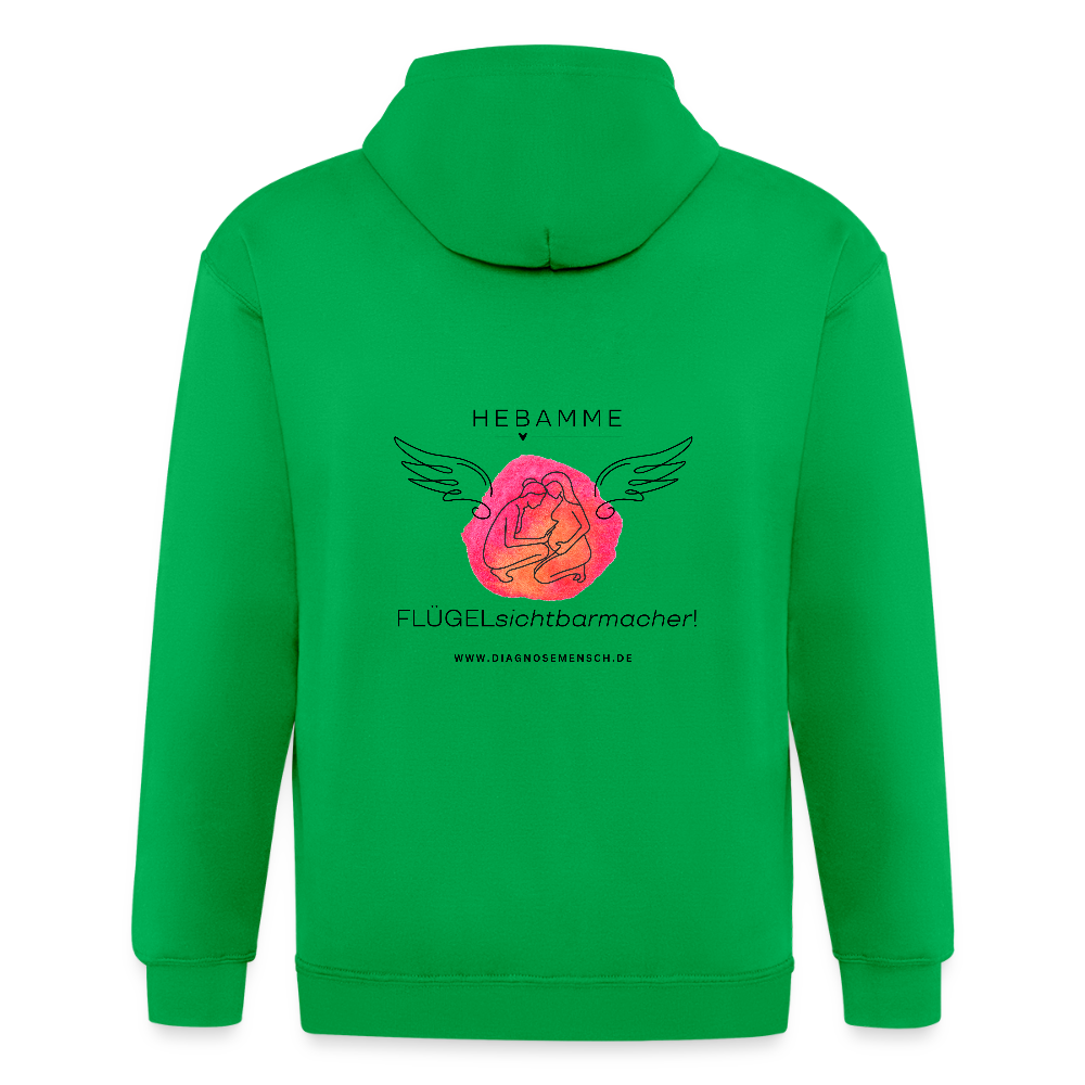 Unisex Heavyweight Kapuzenjacke "Hebamme" - Best Buddy - Kelly Green