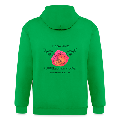 Unisex Heavyweight Kapuzenjacke "Hebamme" - Best Buddy - Kelly Green