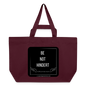 Recycelte Shopping Bag "BE NOT HINDERT" - FLÜGELsichtbarmacher - Burgunderrot