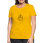 Frauen Premium T-Shirt  - "Diagnose Mensch! - Sonnengelb
