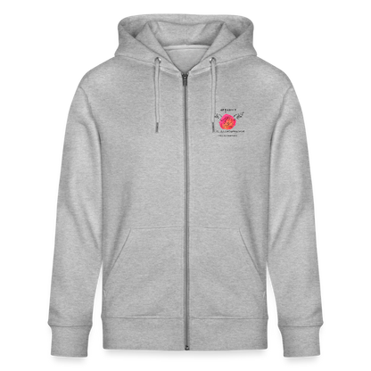 Unisex Bio-Kapuzenjacke CULTIVATOR "Hebamme" - Best Buddy - Grau meliert