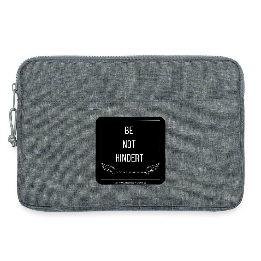 Laptoptasche 13" "BE NOT HINDERT" - FLÜGELsichtbarmacher - Grau meliert