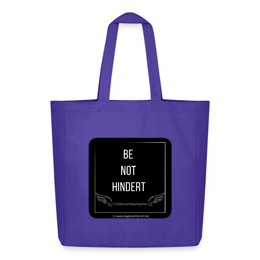 Midweight recycelter Stoffbeutel "BE NOT HINDERT - FLÜGELsichtbarmacher - Purple Love 