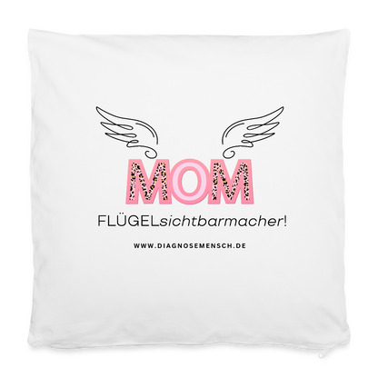 Kissenbezug 40 x 40 cm "Flügel Mom" - Weiß