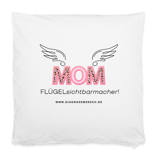 Kissenbezug 40 x 40 cm "Flügel Mom" - Weiß