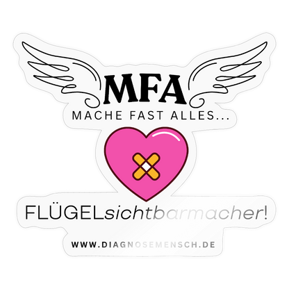 Sticker "MFA HerzPflaster" - Best Buddy - Transparent glänzend