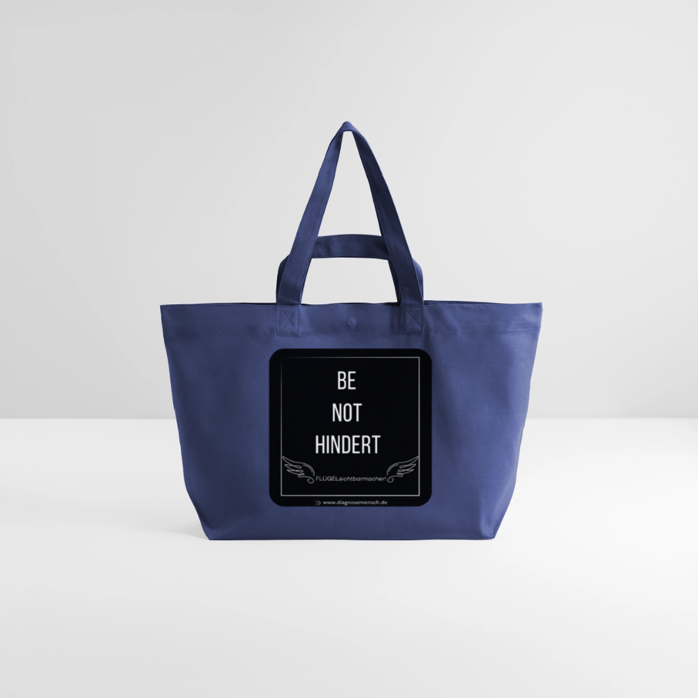 Recycelte Shopping Bag "BE NOT HINDERT" - FLÜGELsichtbarmacher - Dämmerung