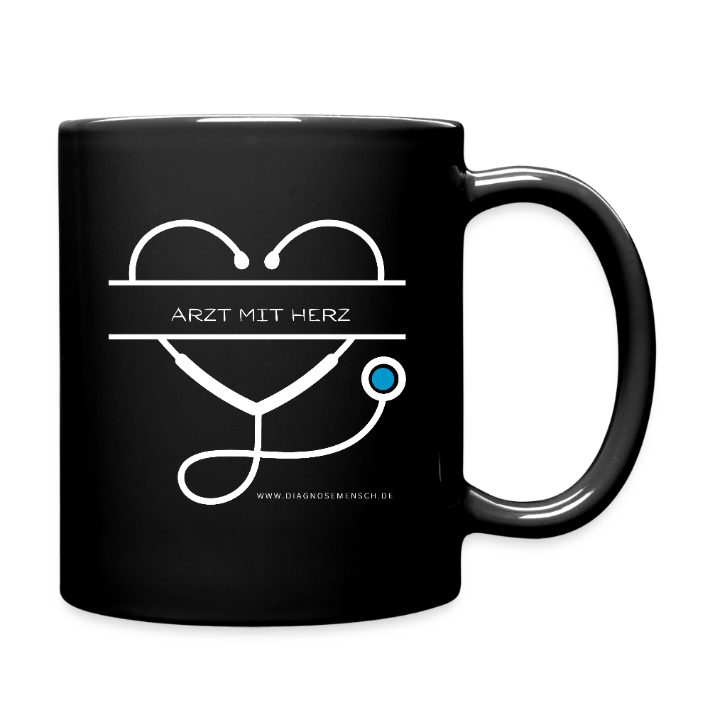 Tasse BLACK " ARzt mit Herz" - Best Buddy - Schwarz