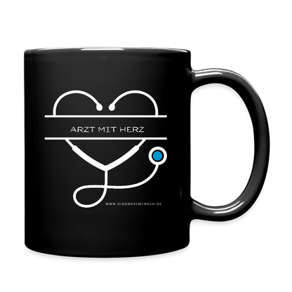 Tasse BLACK " ARzt mit Herz" - Best Buddy - Schwarz