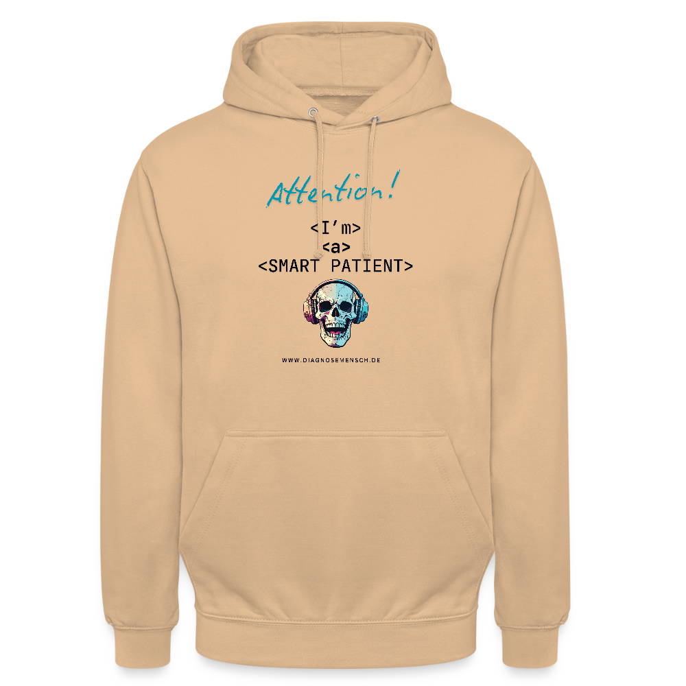 Unisex Hoodie "I'm a smart  patient" - Bad Boy - Pfirsich