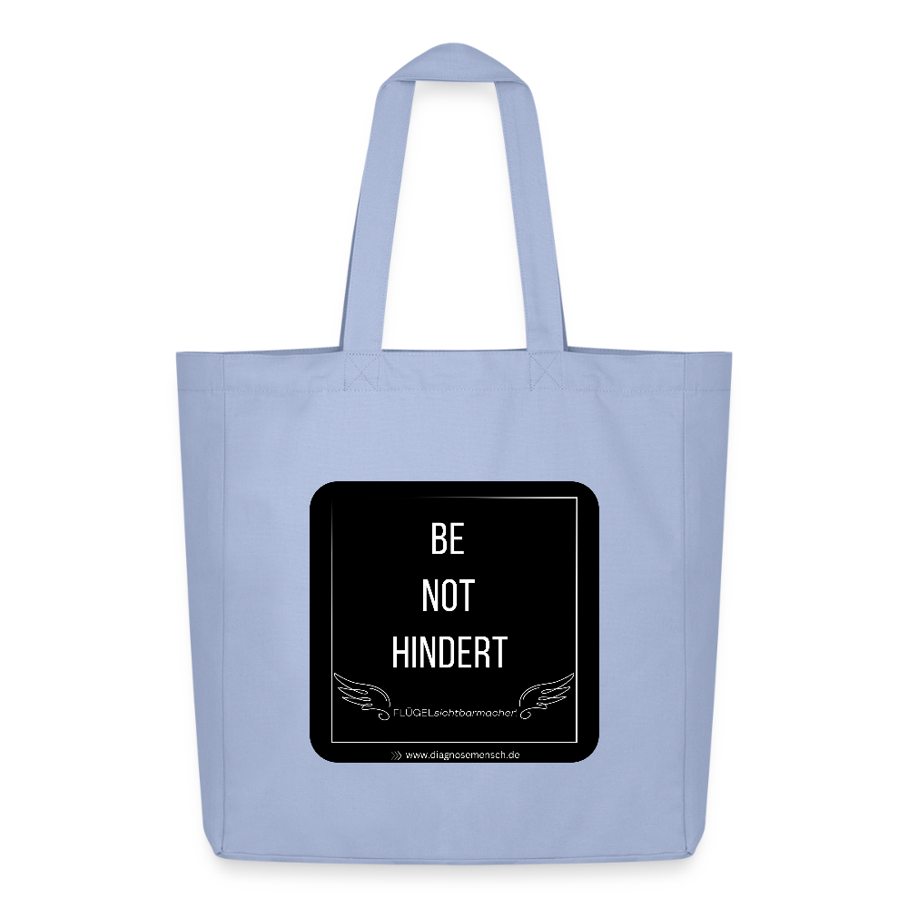 Midweight recycelter Stoffbeutel "BE NOT HINDERT - FLÜGELsichtbarmacher - Sky