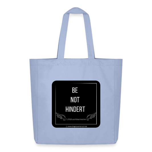 Midweight recycelter Stoffbeutel "BE NOT HINDERT - FLÜGELsichtbarmacher - Sky