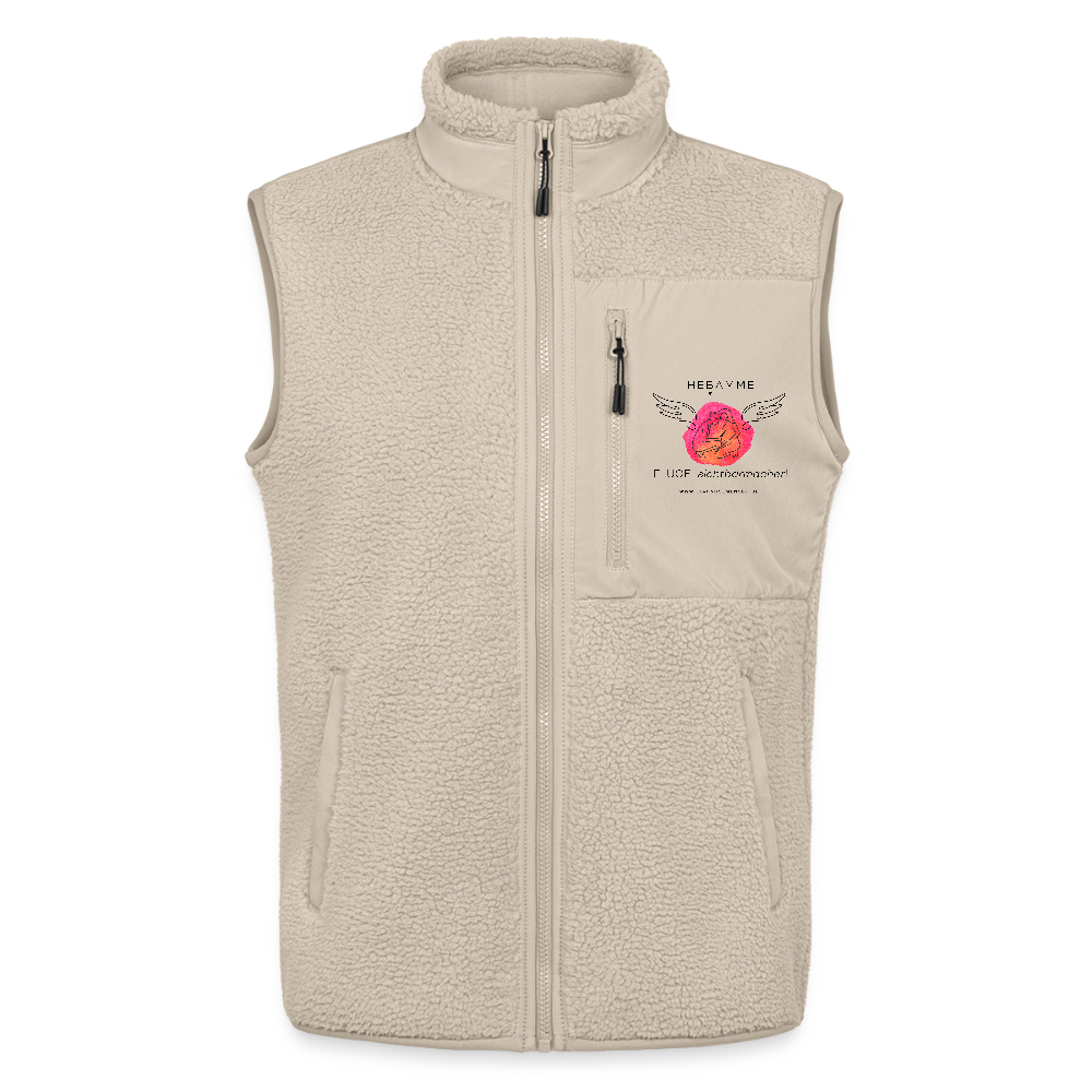 Unisex Sherpa-Weste "Hebamme" - Flügelsichtbarmacher - Beige
