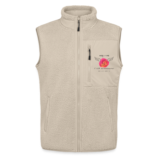 Unisex Sherpa-Weste "Hebamme" - Flügelsichtbarmacher - Beige