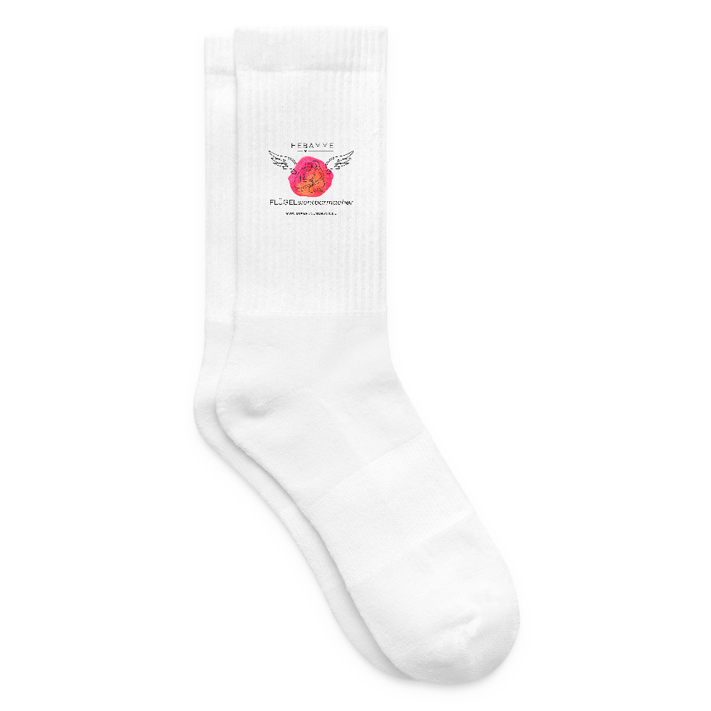 Tennissocken "Hebamme" - FLÜGELsichtbarmacher - Weiß