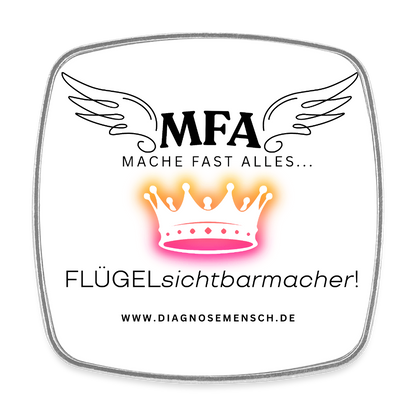 Viereckiger Kühlschrankmagnet "MFA CROWN" - Best Buddy - Weiß
