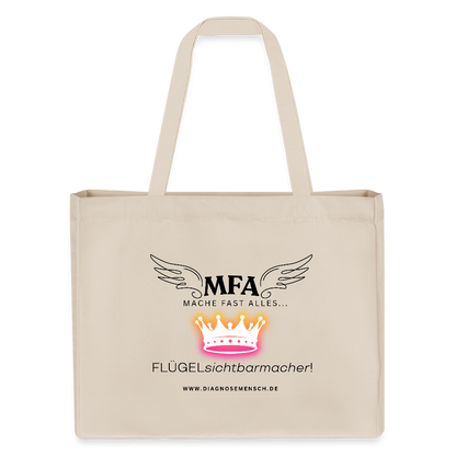 Shopping Bag recycelt XXL  "MFA CROWN" - Best Buddy - Naturweiß