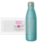 Glitzer Edelstahl Thermosflasche "MFA" - Best Buddy - Blau Glitzer