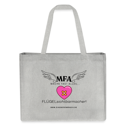 Shopping Bag XXL recycelt "MFA HerzPflaster" - Best Buddy - Grau meliert