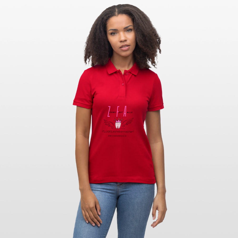 Frauen Bio-Poloshirt "ZFA" - Best Buddy - Rot