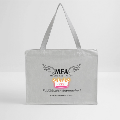 Shopping Bag recycelt XXL  "MFA CROWN" - Best Buddy - Grau meliert