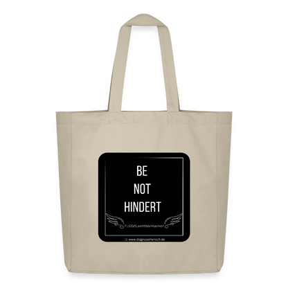 Midweight recycelter Stoffbeutel "BE NOT HINDERT - FLÜGELsichtbarmacher - Cremebeige