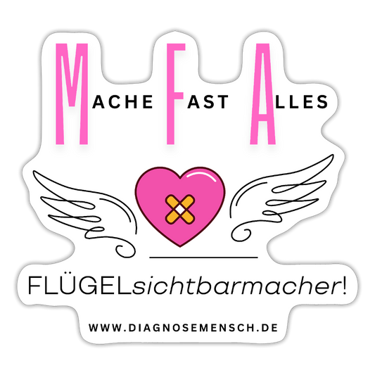 Sticker "Flügel MFA" - Best Buddy - Mattweiß