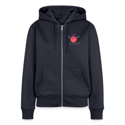 Frauen Premium Kapuzenjacke "Hebamm" - Best Buddy - Navy
