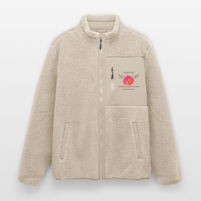 RELAXED FIT Unisex Sherpajacke "Hebamme" - Best Buddy - Beige