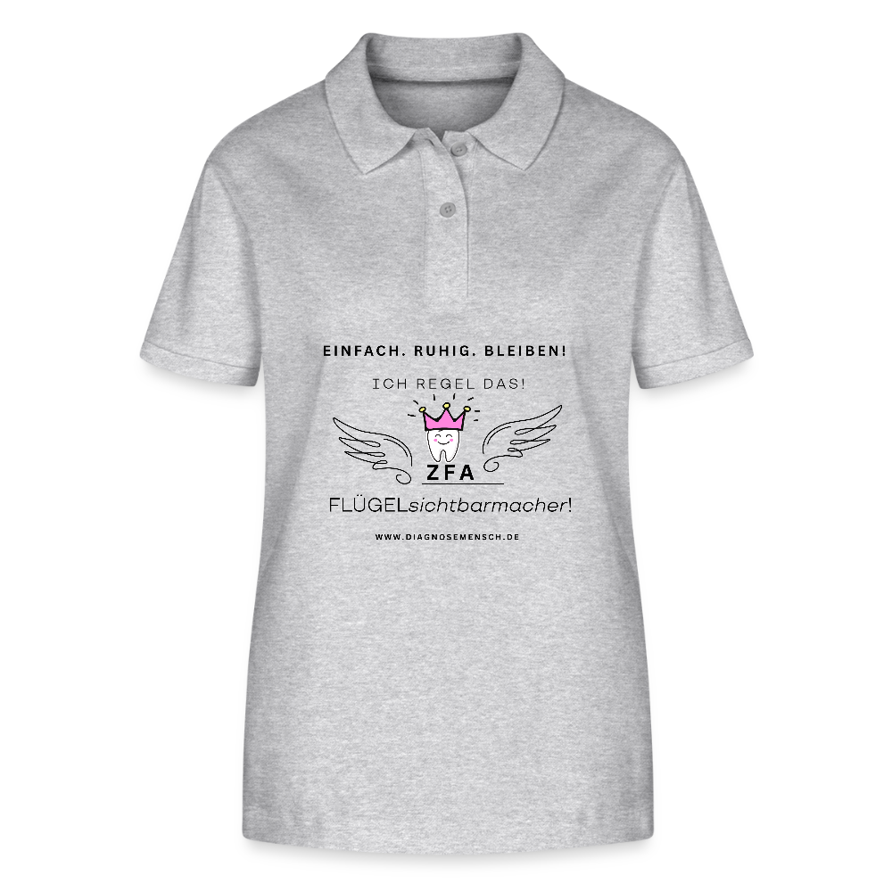 Bio-Poloshirt "ZFA" - Best Buddy - Grau meliert