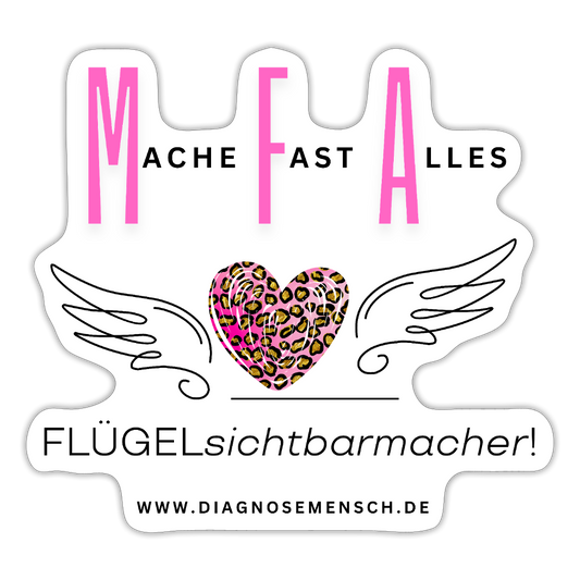 Sticker "Flügel MFA" - Best Buddy - Mattweiß