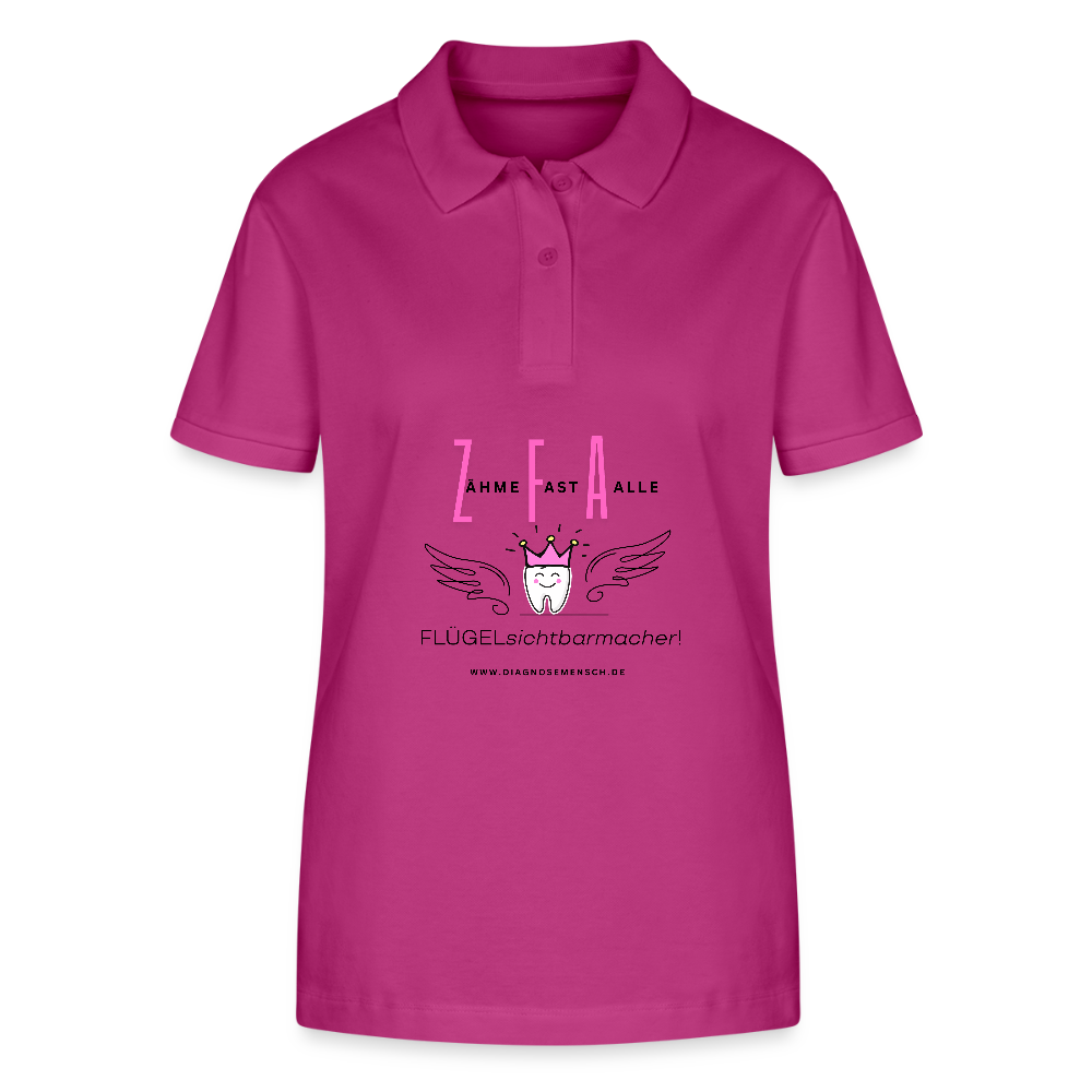 Frauen Bio-Poloshirt "ZFA" - Best Buddy - Orchidee
