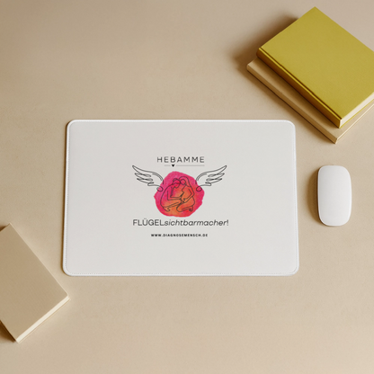 Mousepad "Hebamme" - FLÜGELsichtbarmacher - Grau