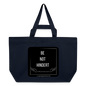 Recycelte Shopping Bag "BE NOT HINDERT" - FLÜGELsichtbarmacher - Navy