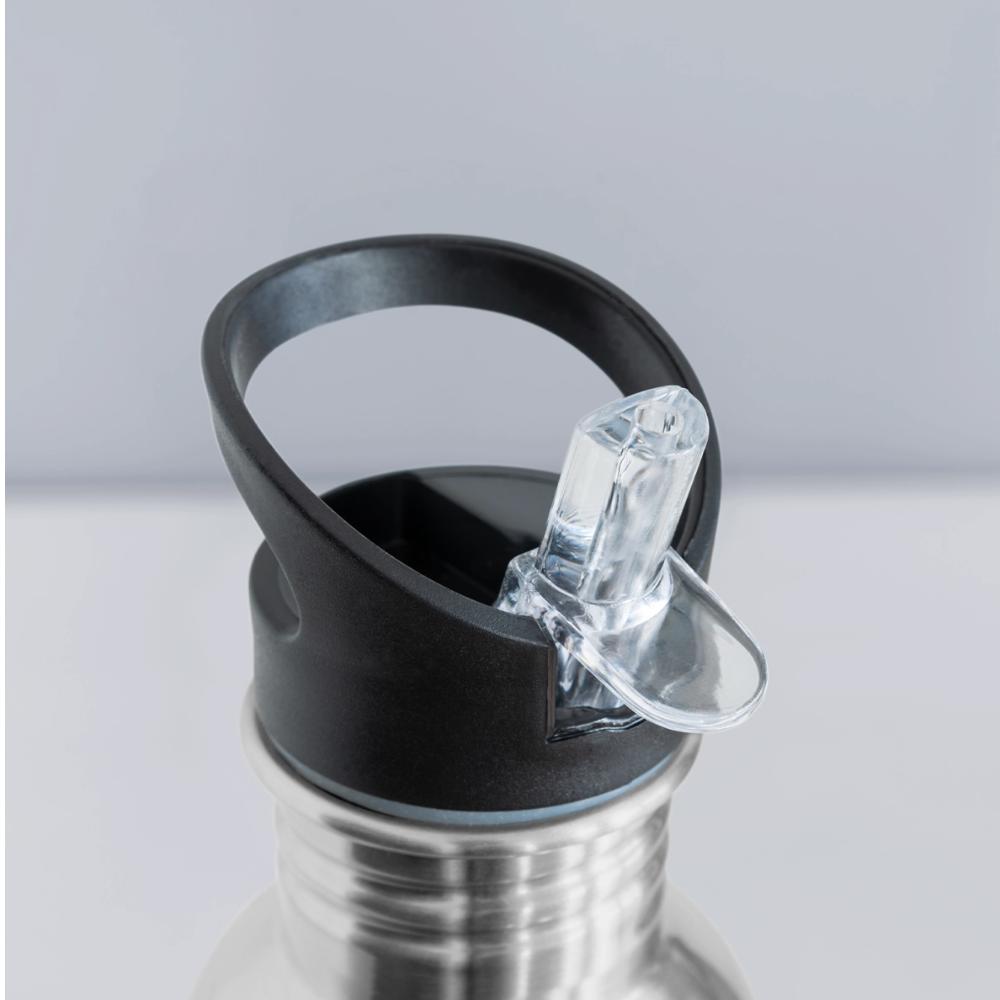 Trinkflasche mit integriertem Strohhalm "Flügel" Best Buddy - Lightsilver