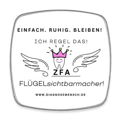 Viereckiger Kühlschrankmagnet "ZFA" - Best Buddy - Weiß