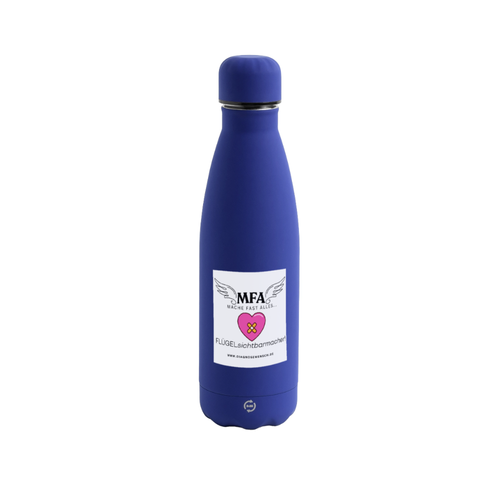 SOFT TOUCH Thermosflasche 500 ml "MFA Herzpflaster" - Best Buddy - Dunkelblau 