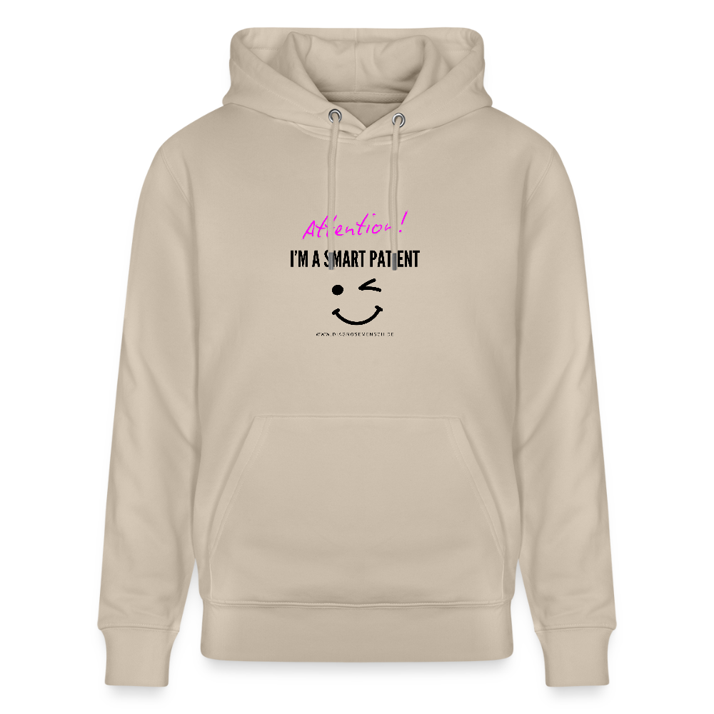 Bio-Hoodie CRUISER  "I'm a smart patient" - Funny - Beige