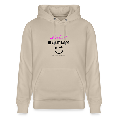 Bio-Hoodie CRUISER  "I'm a smart patient" - Funny - Beige