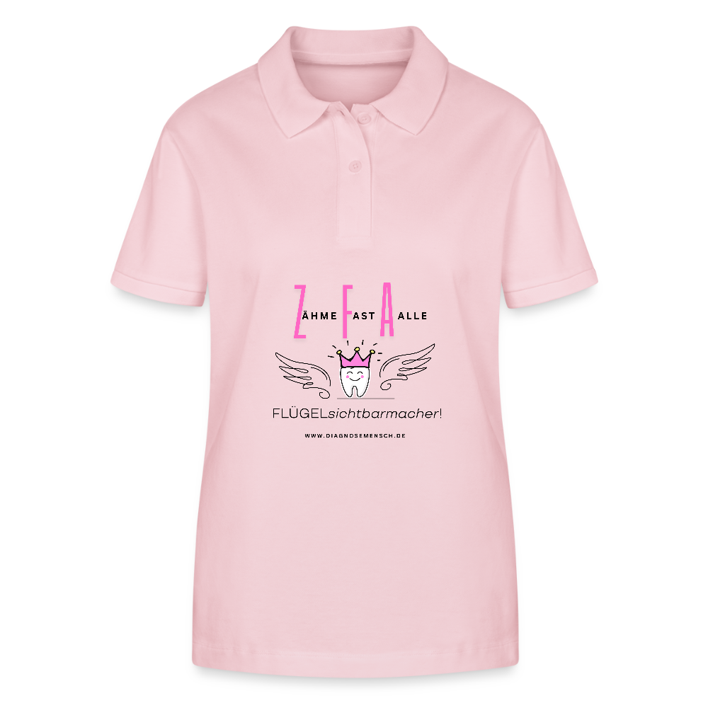 Frauen Bio-Poloshirt "ZFA" - Best Buddy - Hellrosa