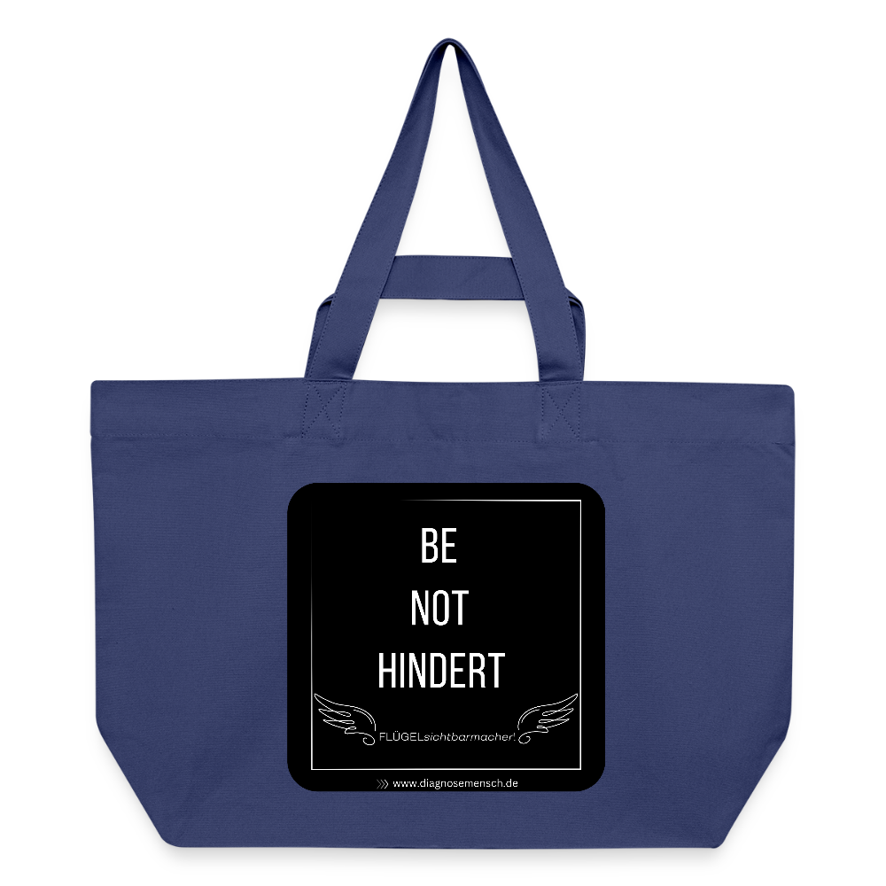 Recycelte Shopping Bag "BE NOT HINDERT" - FLÜGELsichtbarmacher - Dämmerung