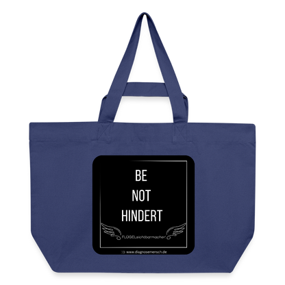 Recycelte Shopping Bag "BE NOT HINDERT" - FLÜGELsichtbarmacher - Dämmerung